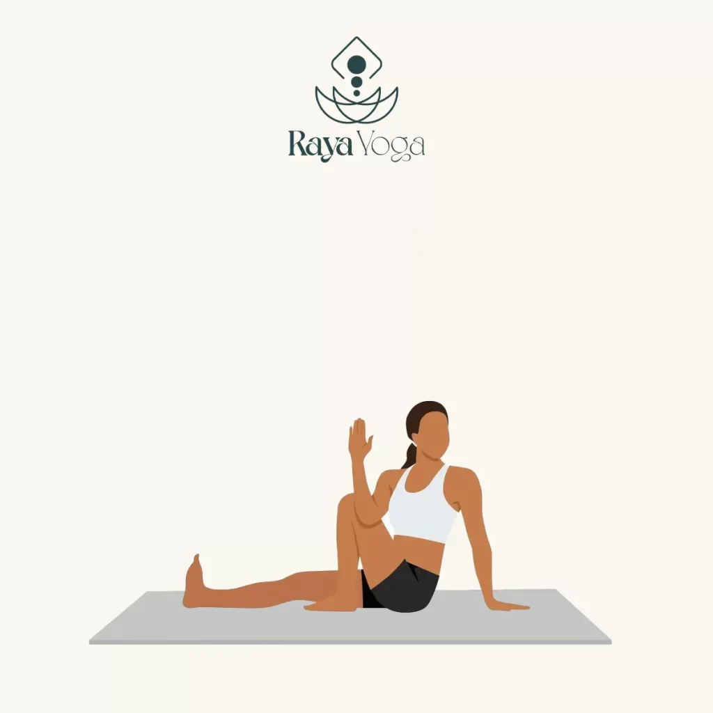 حالت نشسته با پیچش ستون فقرات (Seated Spinal Twist)
